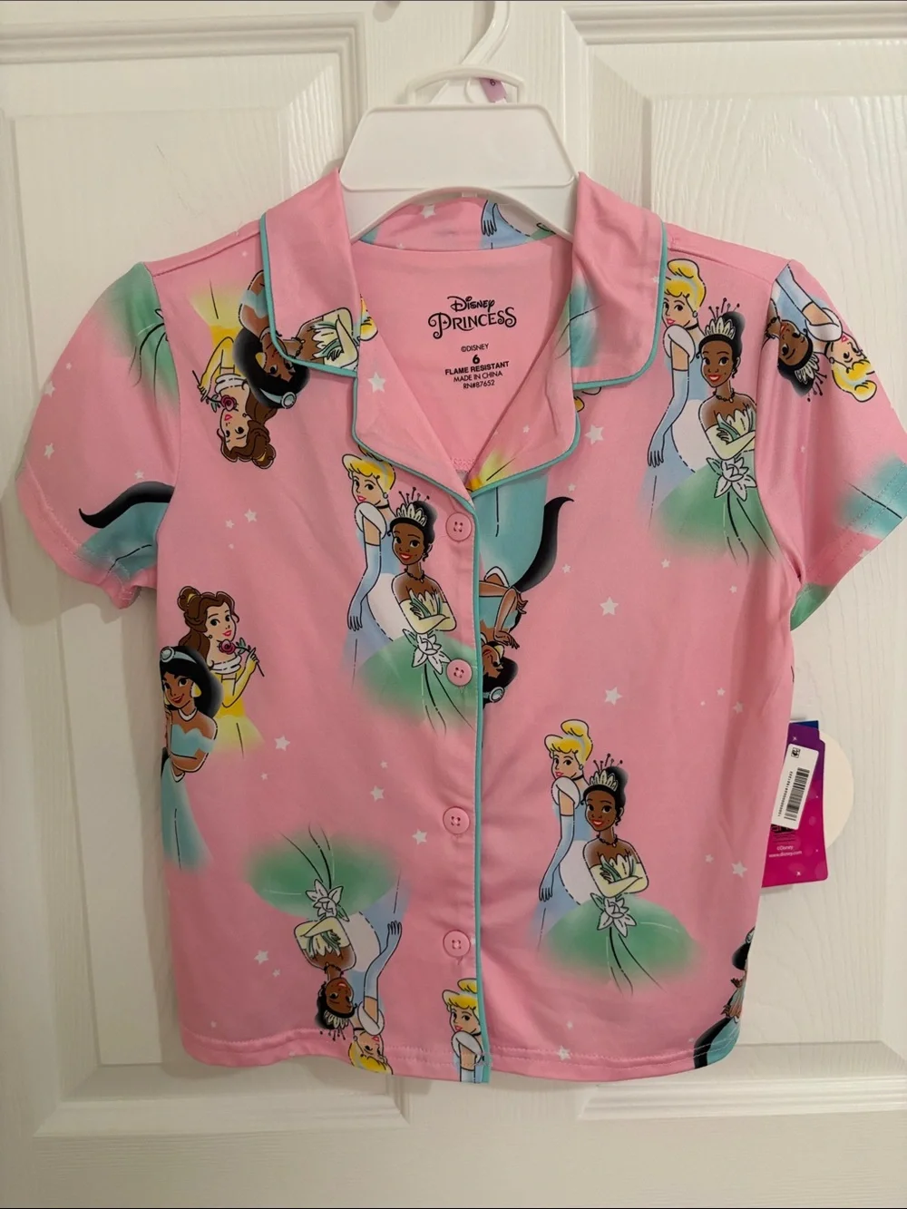 Disney princess Pink Girls Pajama Set